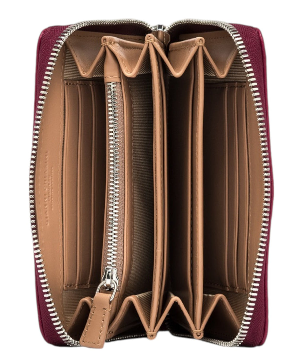 Gianni Chiarini Maxi Grain Leather Zip Wallet