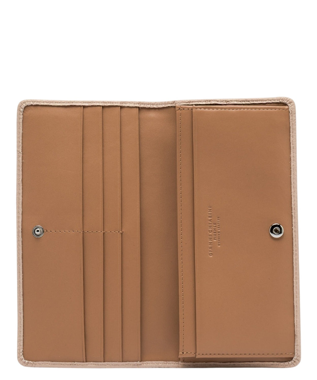 Gianni Chiarini Bubble Leather Wallet with Button