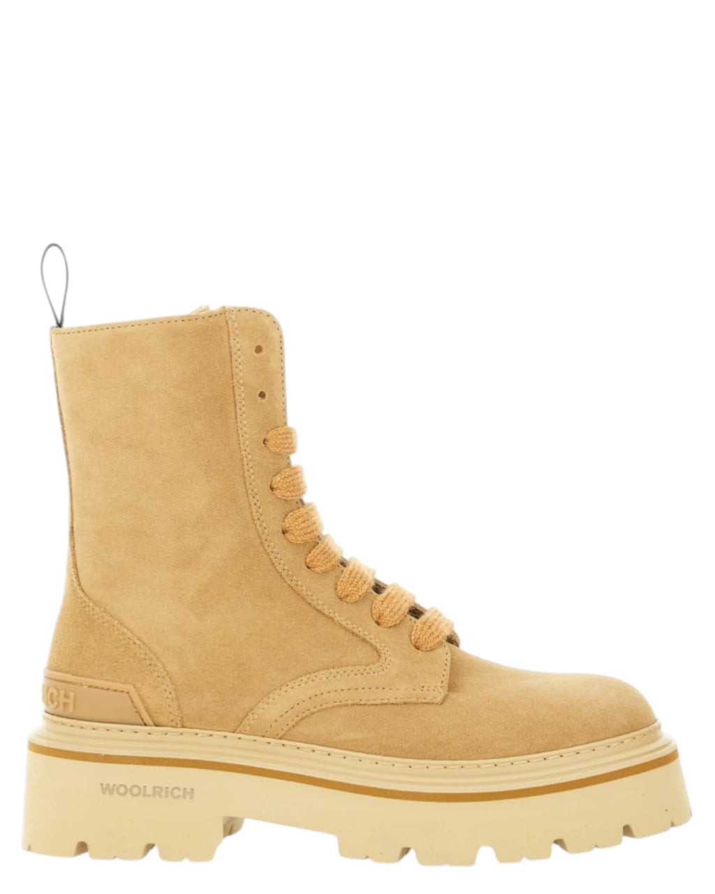 Woolrich Women's Suede Ankle Boots with Side Zip and Rubber Sole
