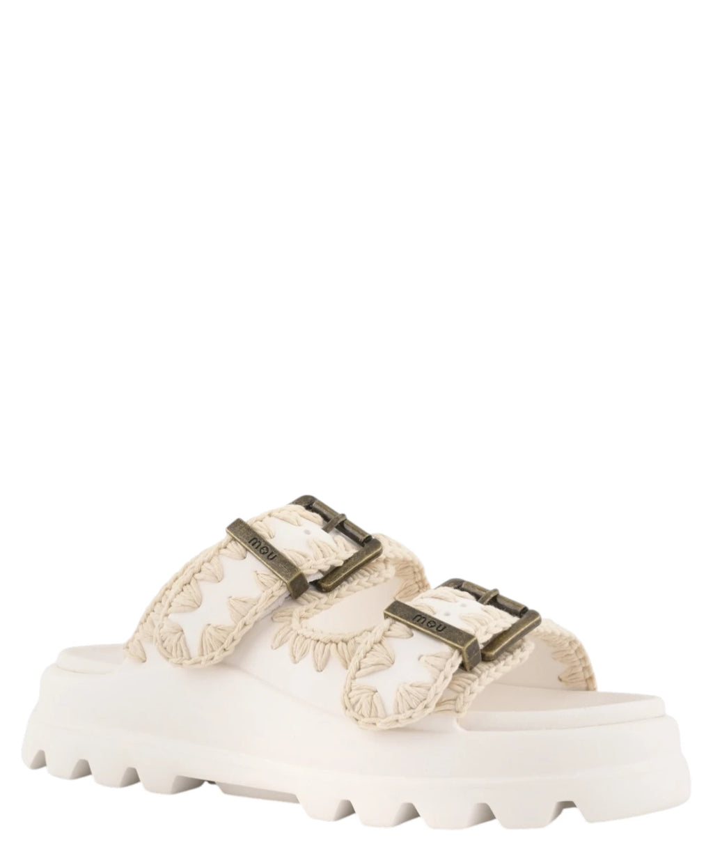 Mou Women's Eva One-Piece Two-Buckle Slide Sandals