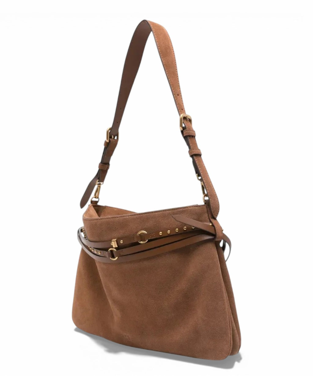 PINKO Suede Belt Shoulder Bag