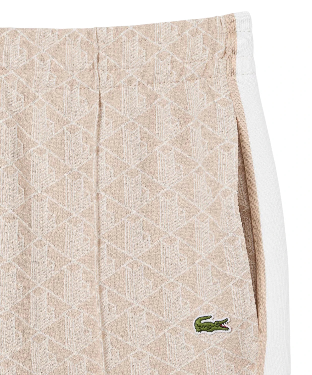 Pantaloni Tuta Lacoste Monogram Beige – Jogger Regular Fit