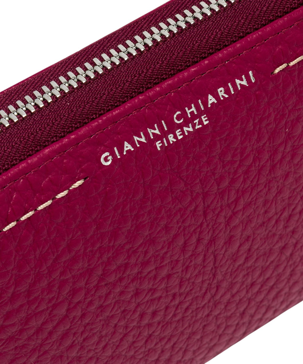 Gianni Chiarini Maxi Grain Leather Zip Wallet