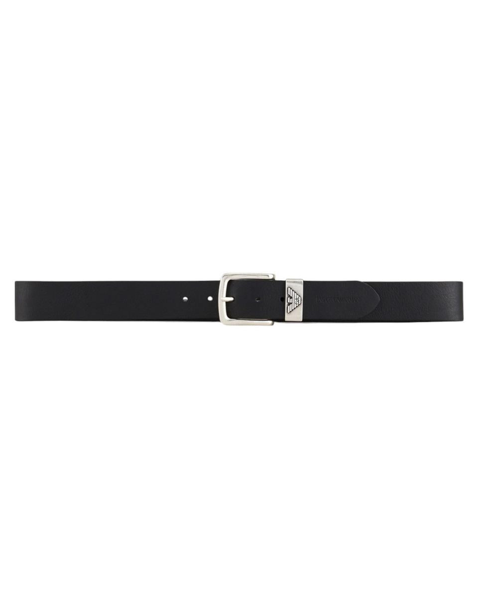 Cintura Uomo in Pelle con Fibbia Logata-Emporio Armani-Cinture-Vittorio Citro Boutique