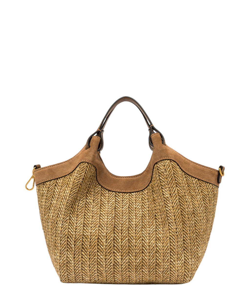 DUA MINI braided straw bag
