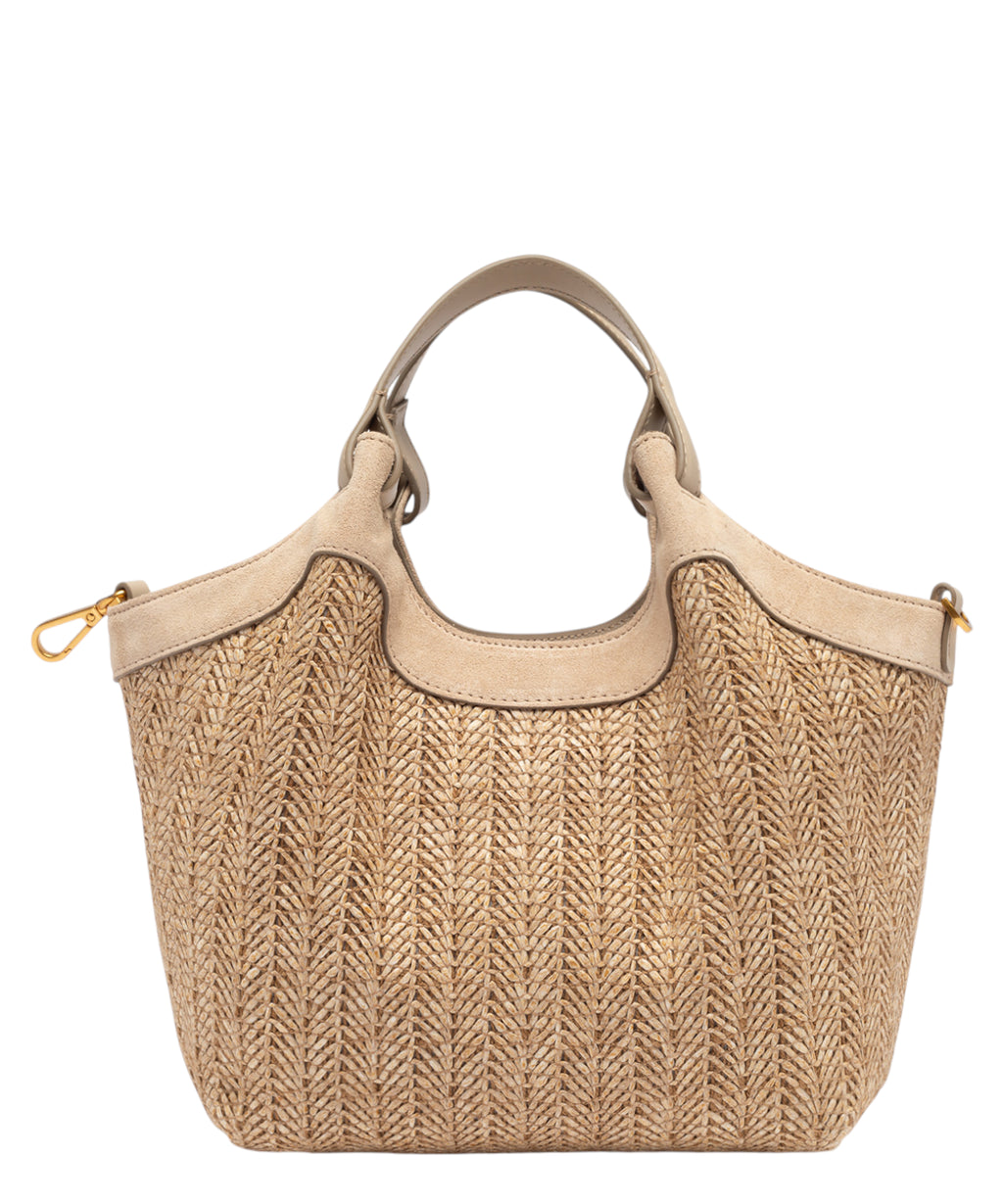 DUA MINI braided straw bag