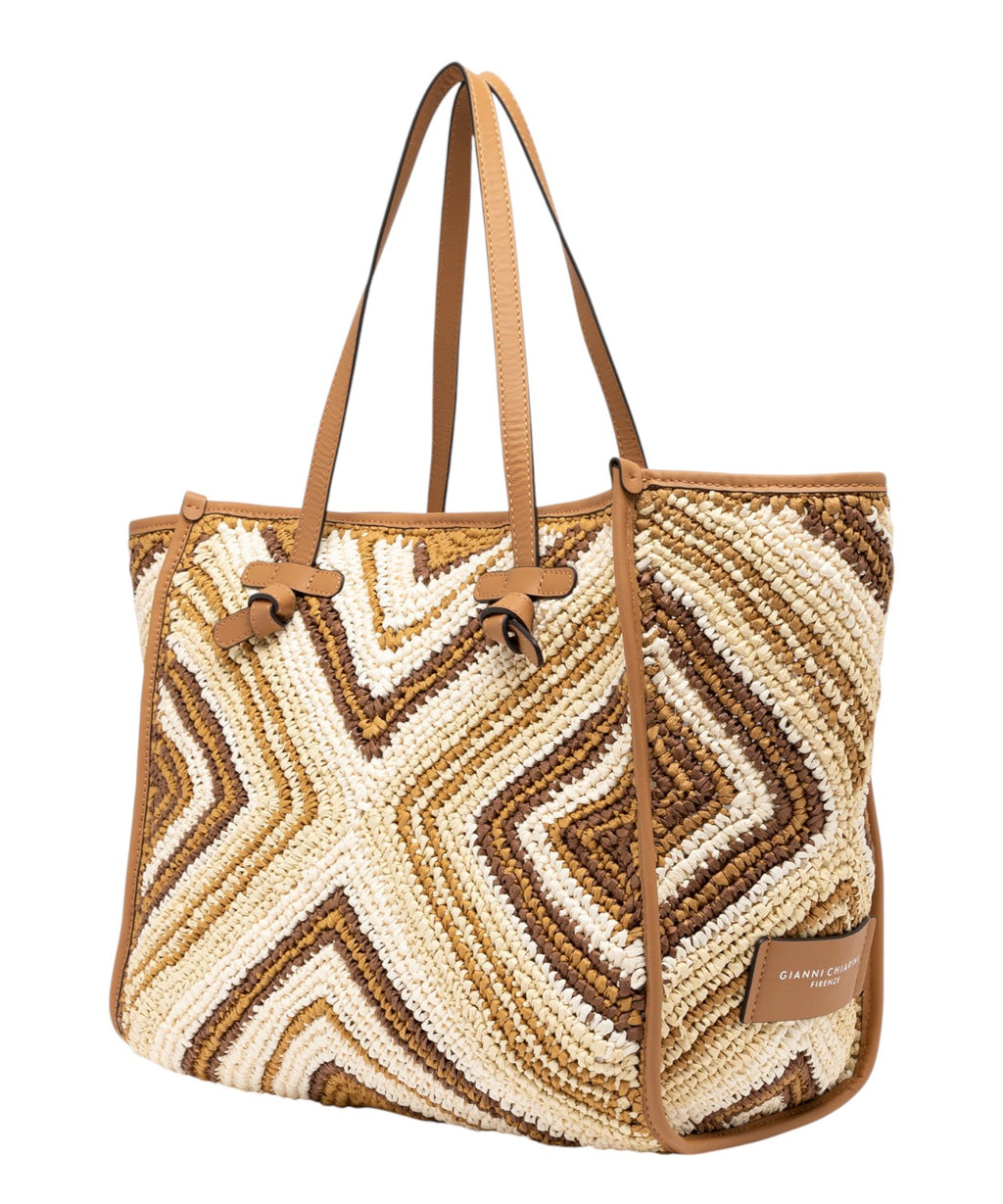 Gianni Chiarini Marcella Woven Straw Shopping Bag