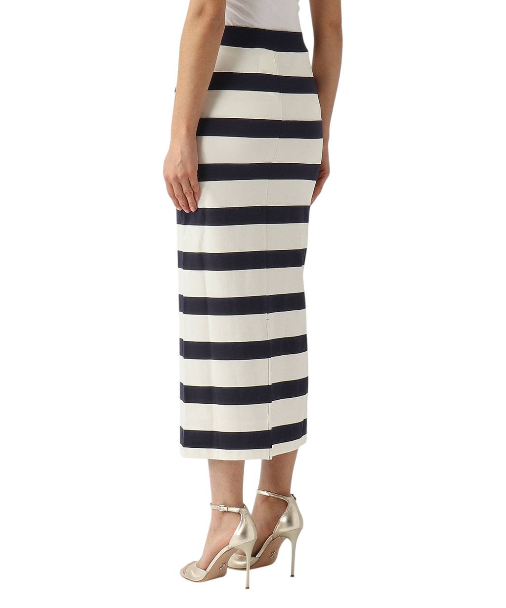 Lang stribet nederdel MM Max Mara RIVIERA