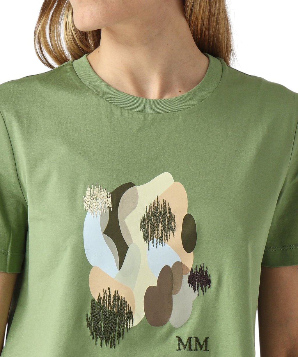 Women's licensed cotton T-shirt with print and logo