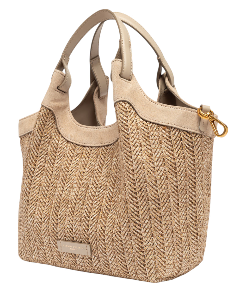 DUA MINI braided straw bag