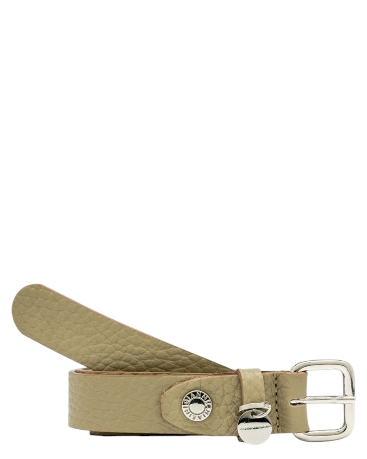 Cintura de mujer en piel 2,5 cm con hebilla con logo