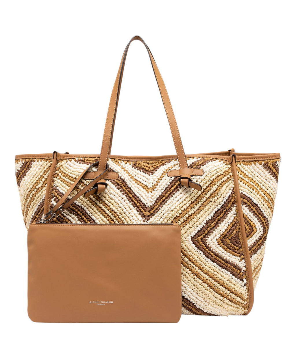 Gianni Chiarini Marcella Woven Straw Shopping Bag