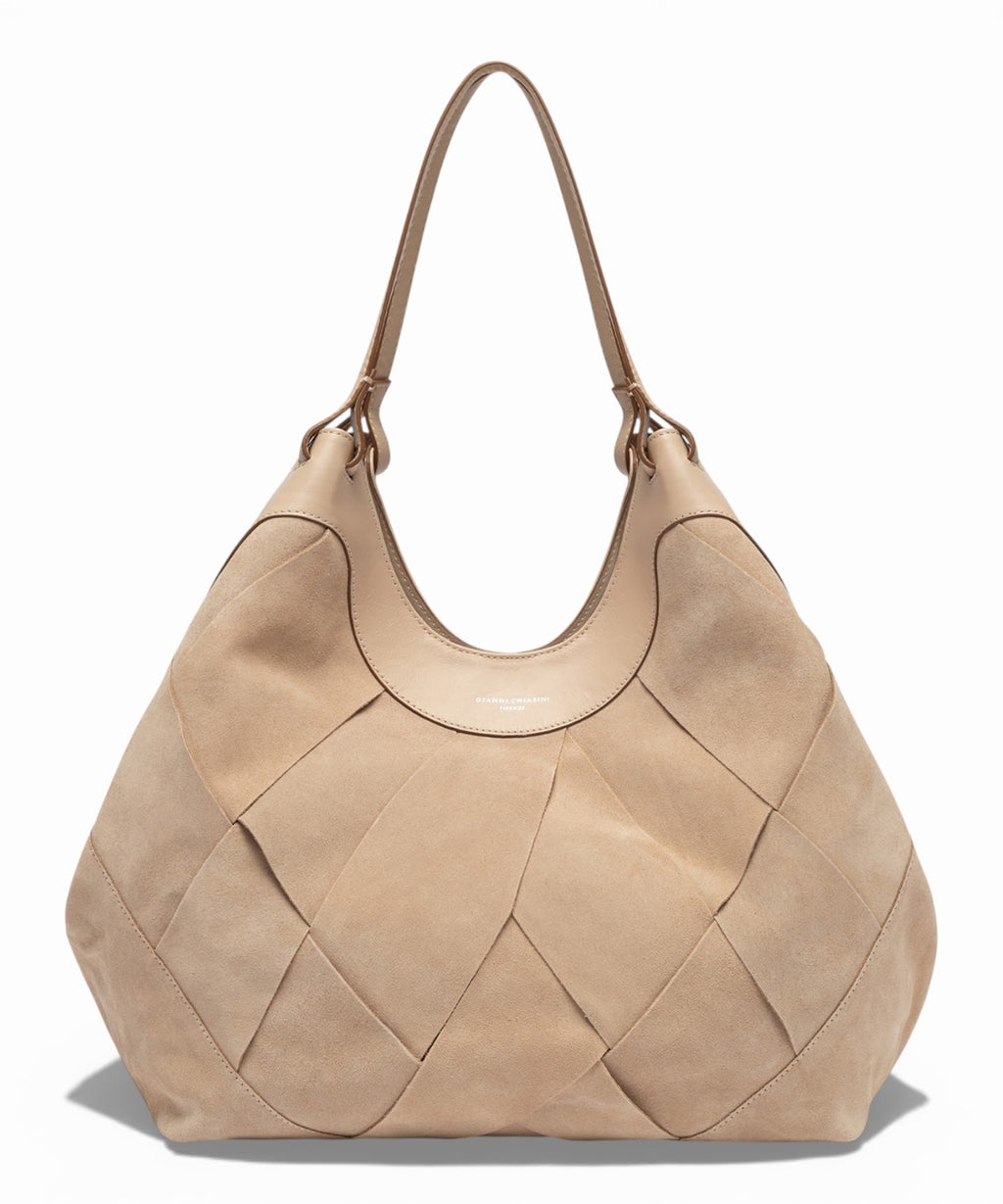 DUA Geometric Suede Bag