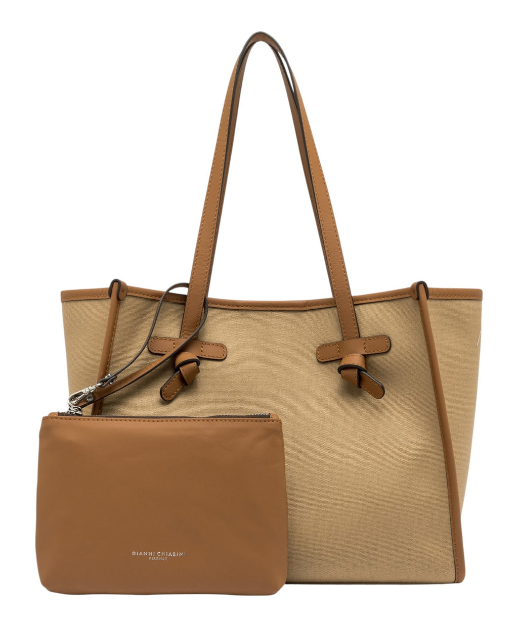 Gianni Chiarini Marcella Medium Canvas Shoulder Bags