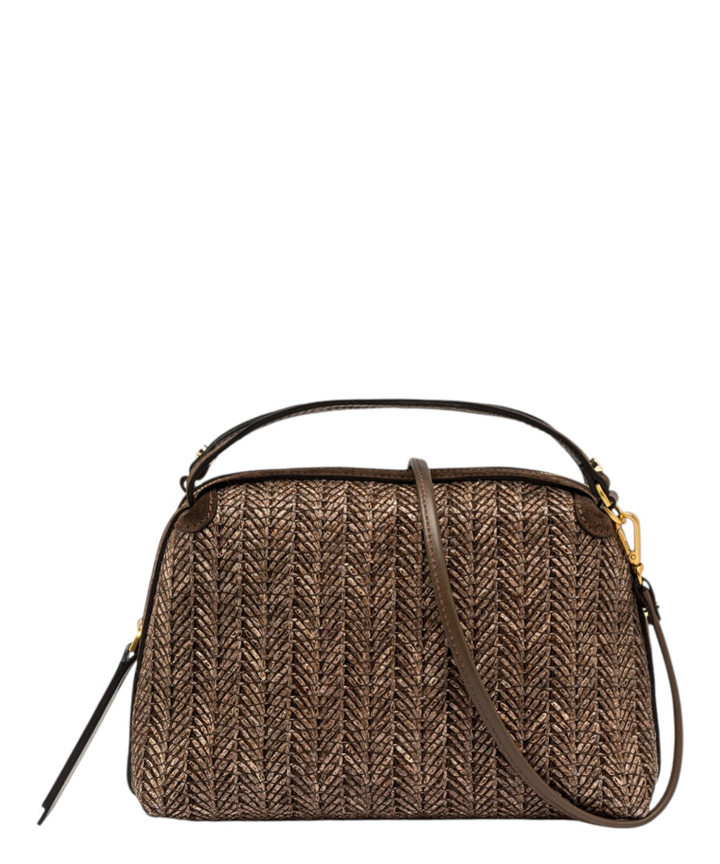 Gianni Chiarini Alifa straw and leather bag