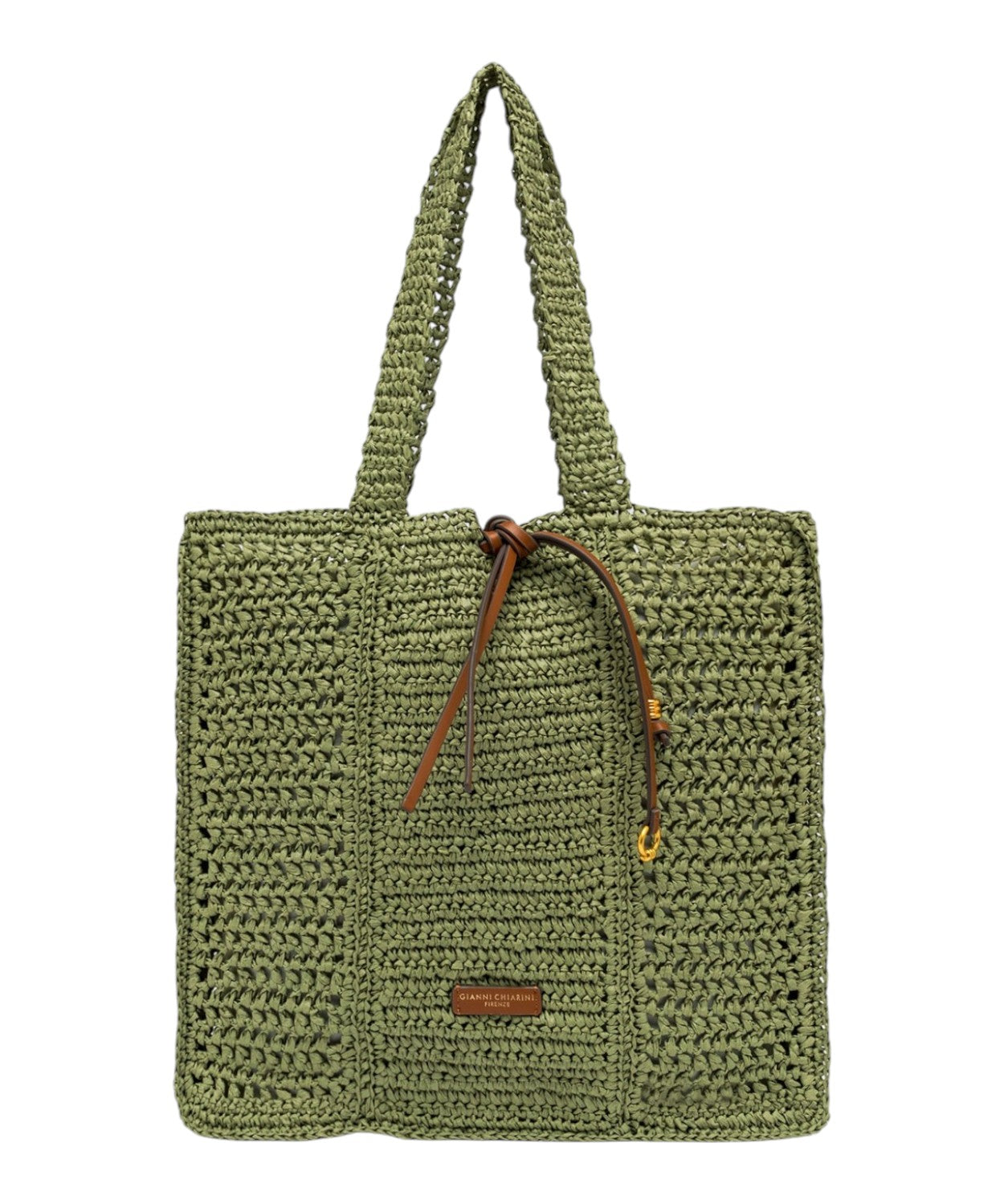 Gianni Chiarini Nefeli Straw Crochet Shopper