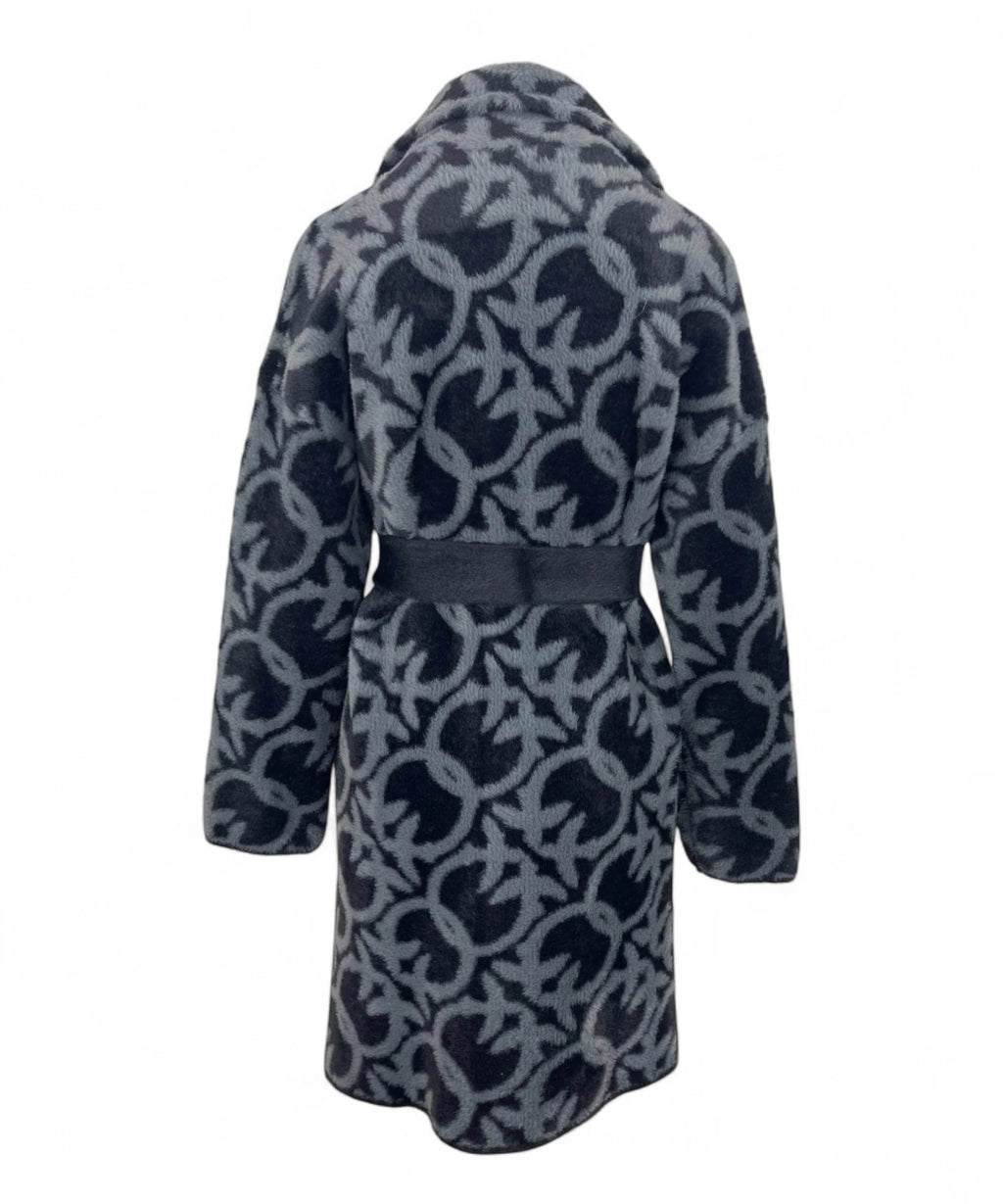 Cappotto Pinko Zante in Tessuto Effetto Pelo con Cintura