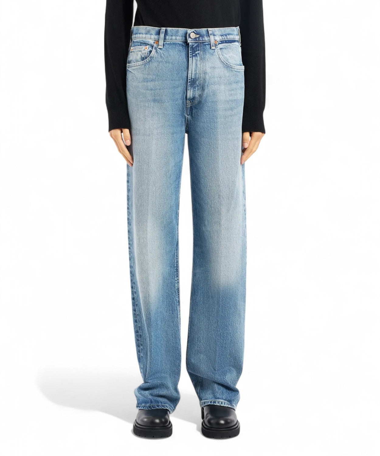 Jeans Francine Wide Leg Denim Stretch-Jeans-Dondup-Vittorio Citro Boutique