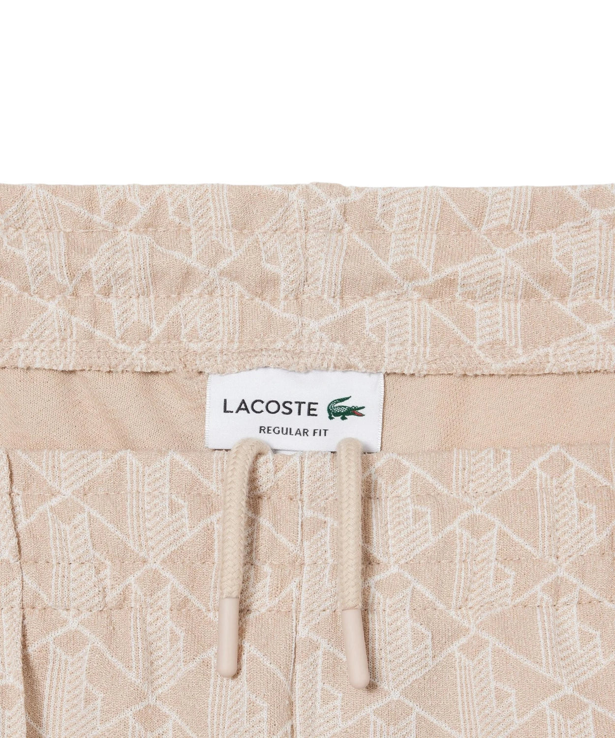 Pantaloni Tuta Lacoste Monogram Beige – Jogger Regular Fit