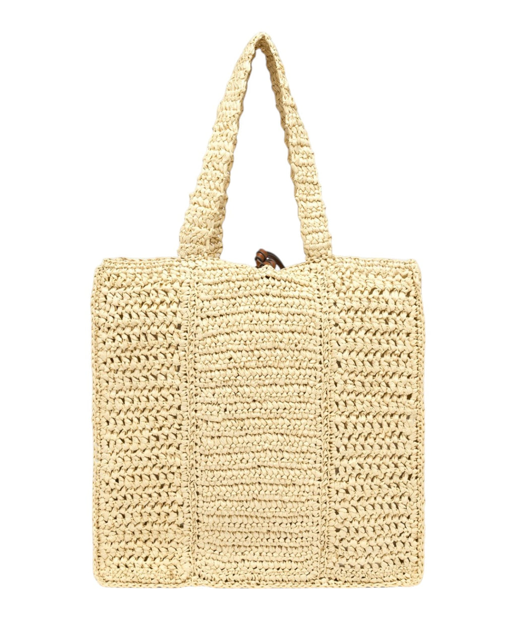Gianni Chiarini Nefeli straw crochet shopper