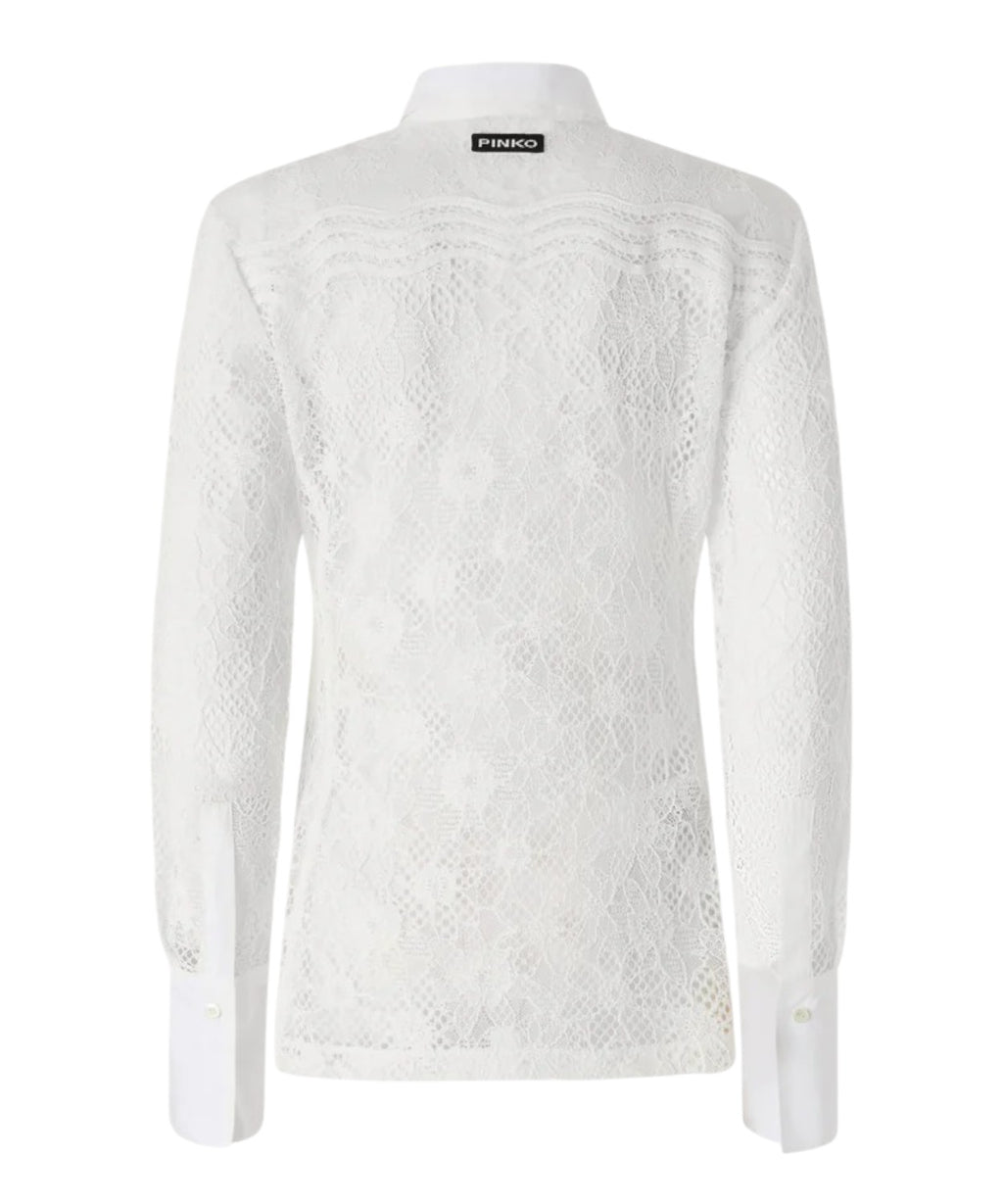 Pinko Coline skjorte i tyl og blonder