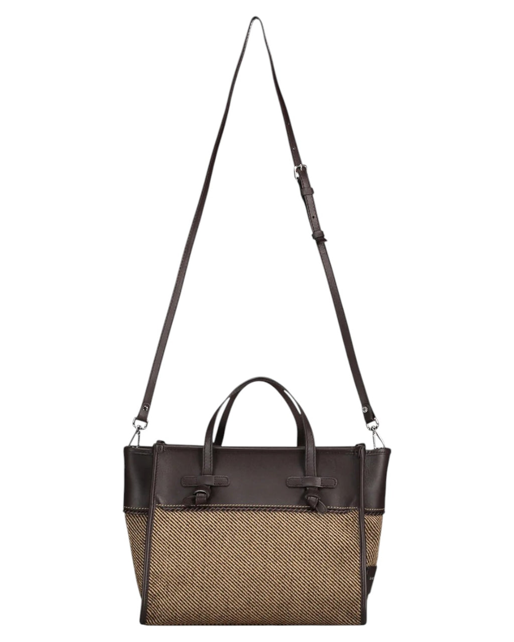 Borsa Marcella in pelle e tessuto-Gianni Chiarini-Borse a mano-Vittorio Citro Boutique