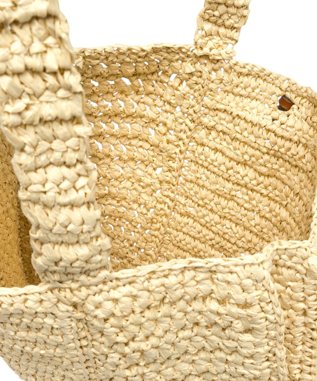 Gianni Chiarini Nefeli straw crochet shopper