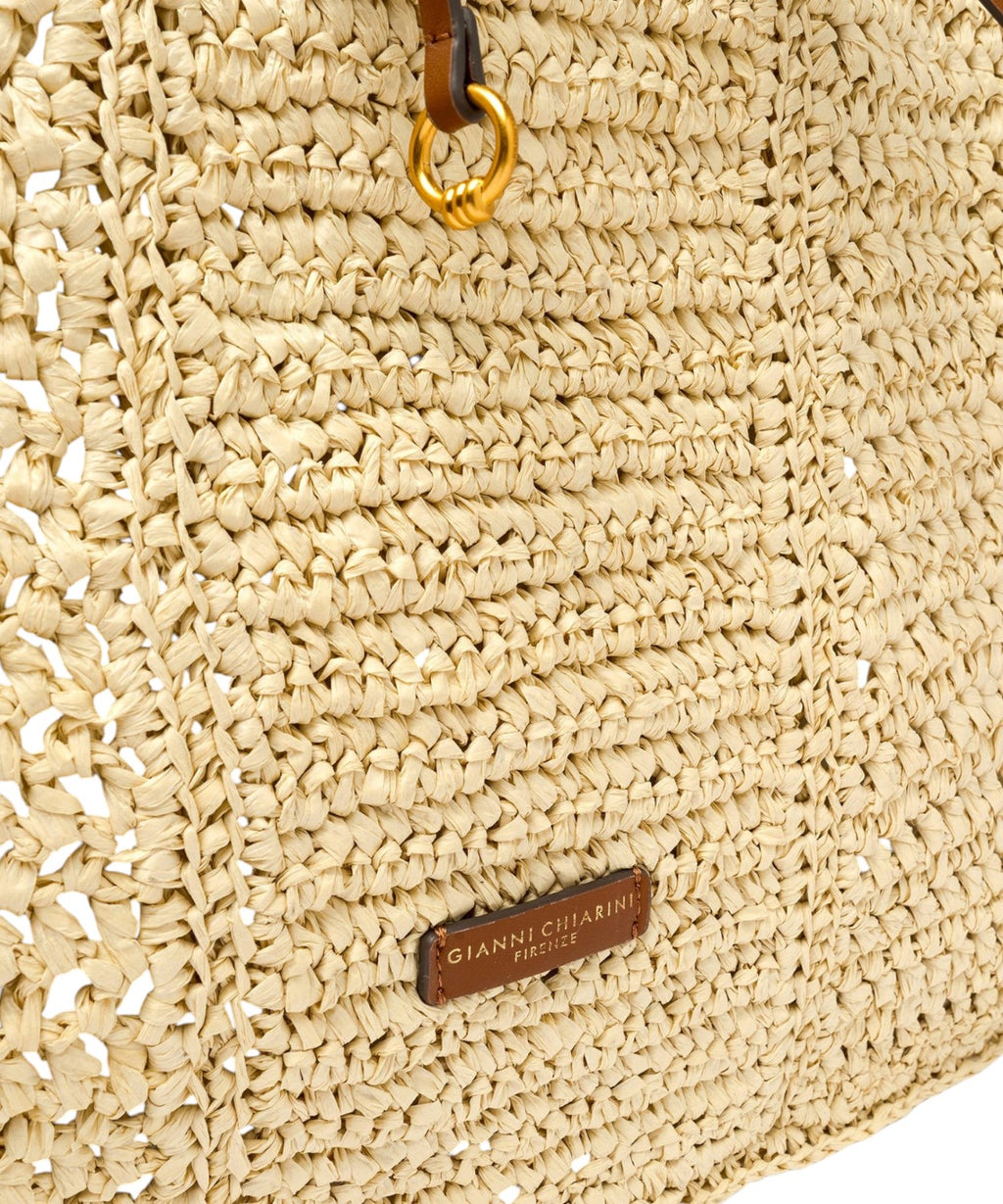 Gianni Chiarini Nefeli straw crochet shopper