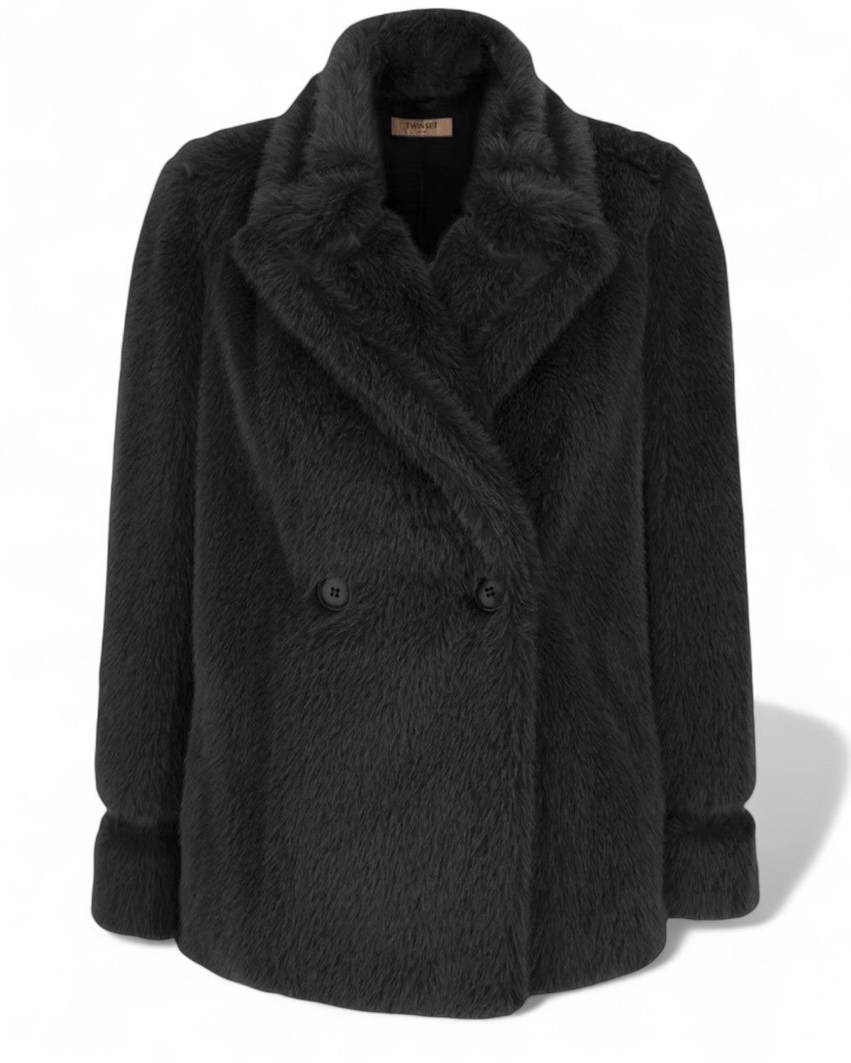 Giacca Doppiopetto Faux-Fur-Twinset-Pellicce e shearling-Vittorio Citro Boutique