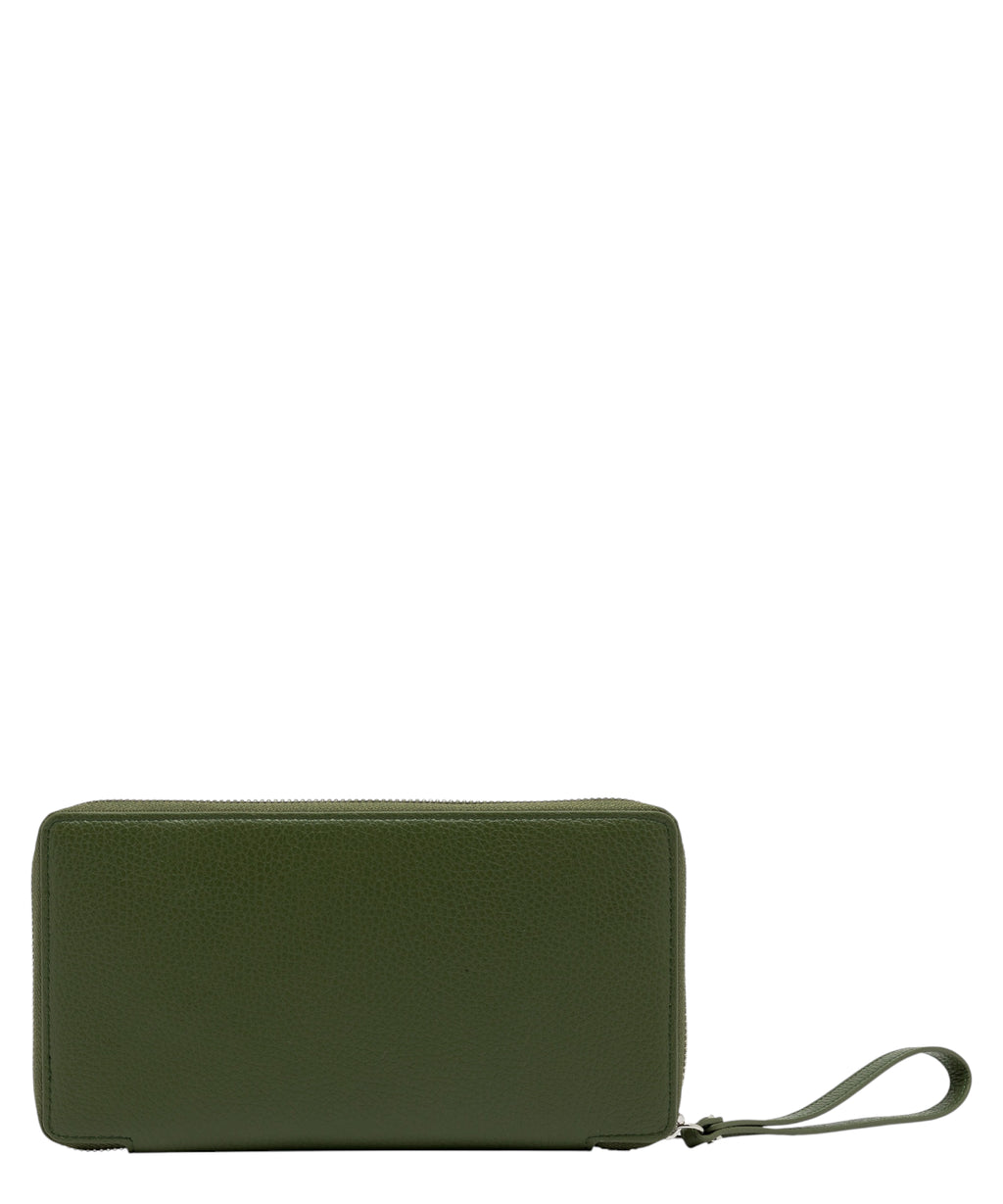 Portafoglio in pelle martellata con zip e cinturino-Gianni Chiarini-Portafogli-Vittorio Citro Boutique