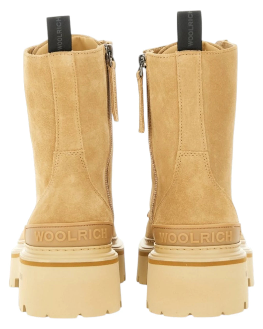 Woolrich Women's Suede Ankle Boots with Side Zip and Rubber Sole