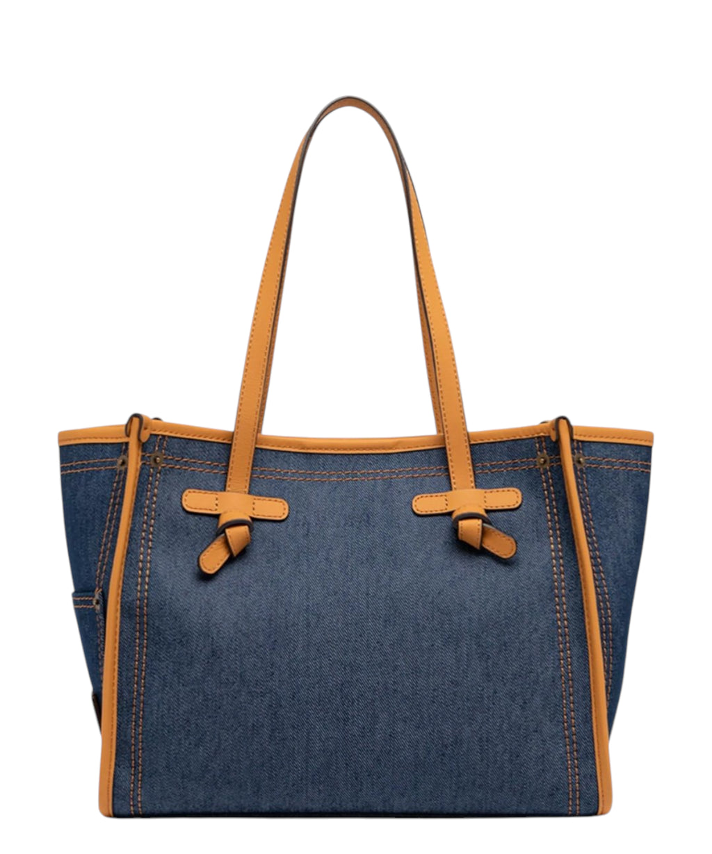 Marcella Gianni Chiarini Bag in Denim and Leather