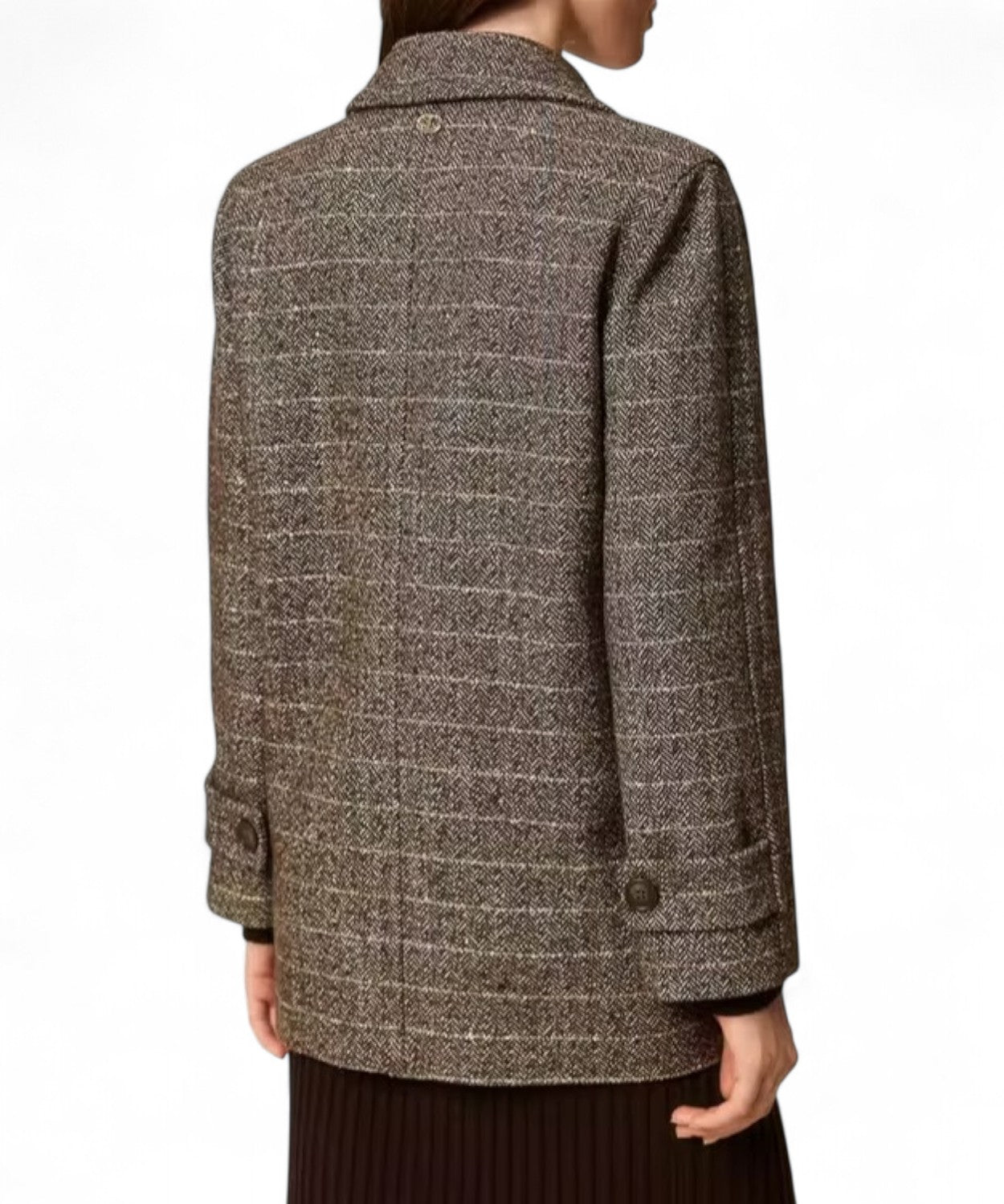 Cappotto Caban Doppiopetto in Misto Lana e Lurex-Cappotti-Twinset-Vittorio Citro Boutique