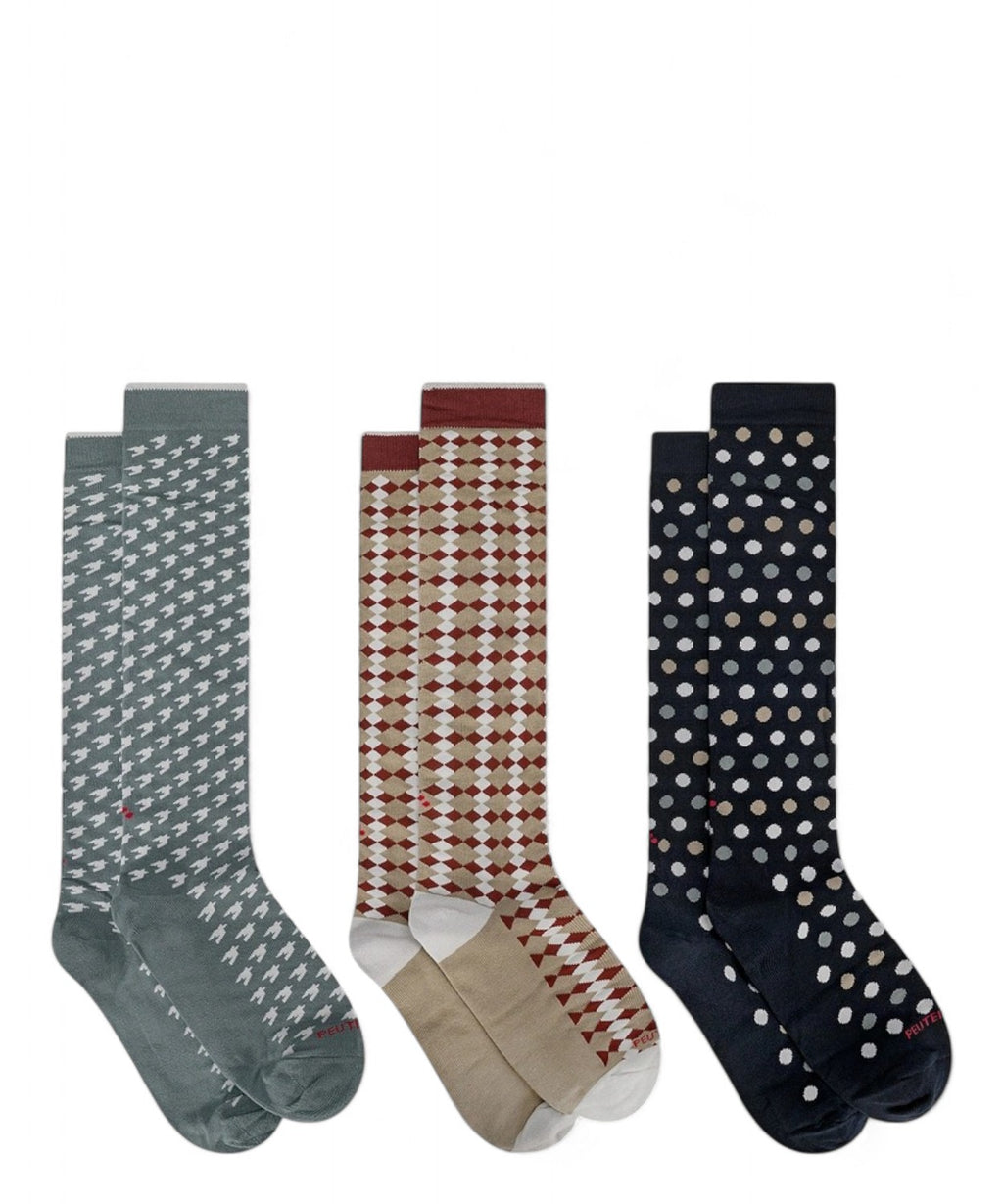 Set di 3 Calzini Fantasia Kit Donatello Print 02 Misto Cotone-Calze e calzini-Peuterey-Vittorio Citro Boutique