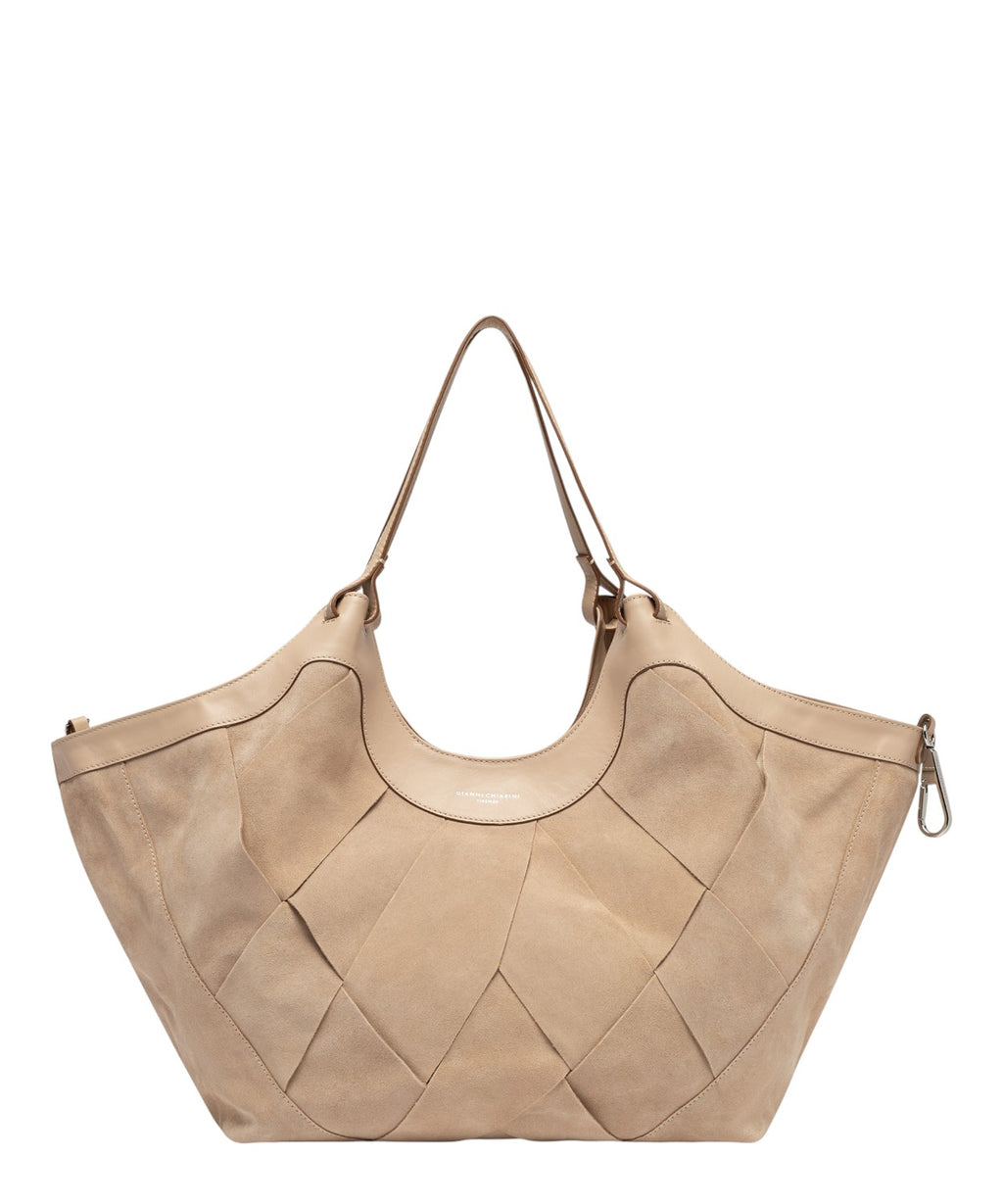 DUA Geometric Suede Bag