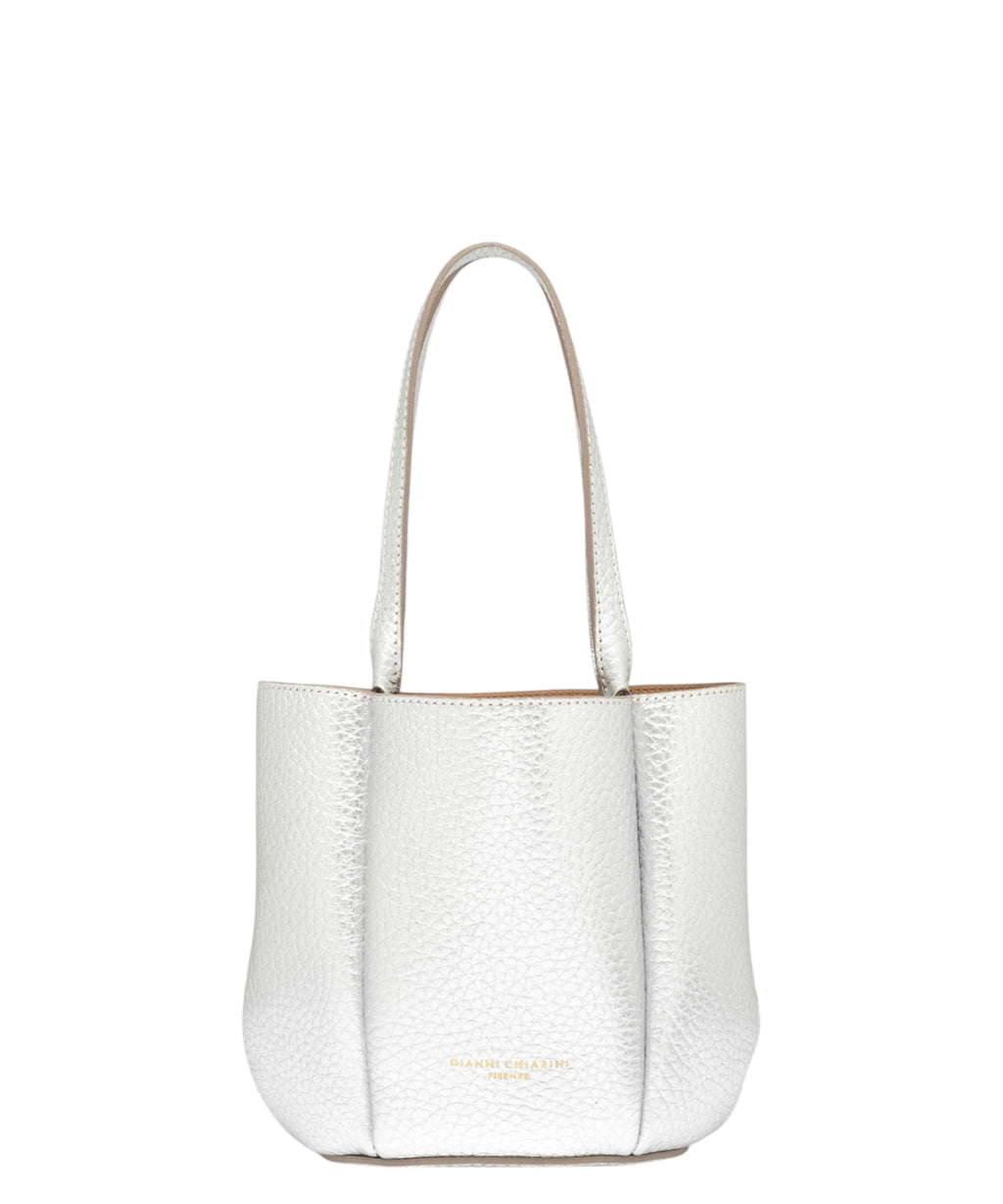 Gianni Chiarini Mini torebka ze skóry z węzłem
