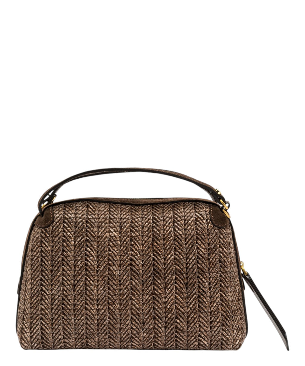 Gianni Chiarini Alifa straw and leather bag