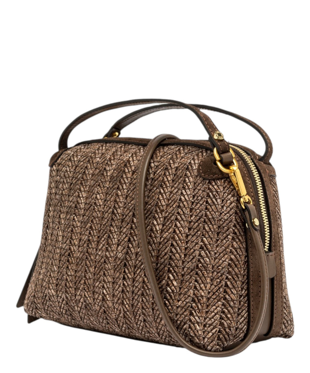 Gianni Chiarini Alifa straw and leather bag