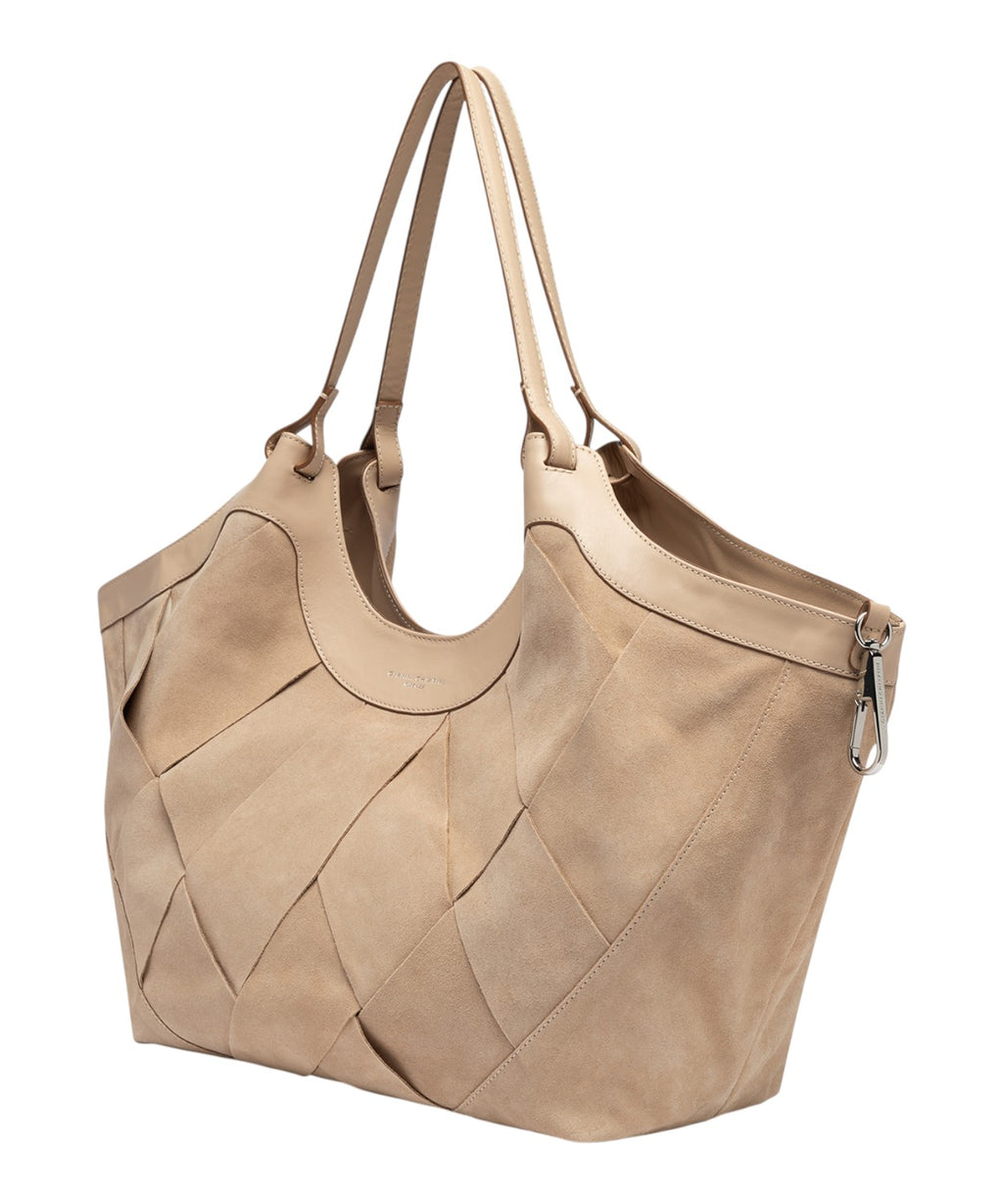 DUA Geometric Suede Bag