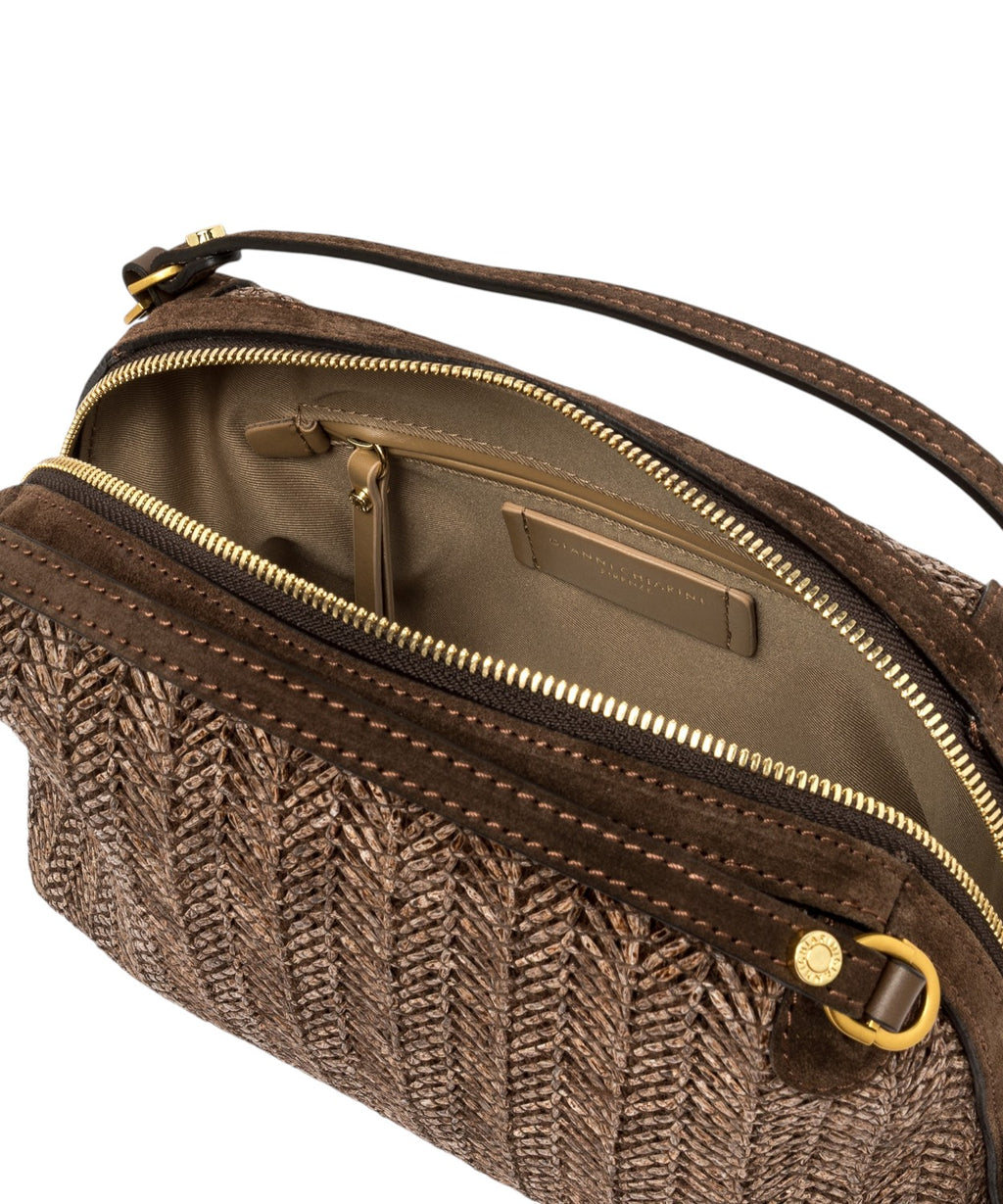 Gianni Chiarini Alifa straw and leather bag