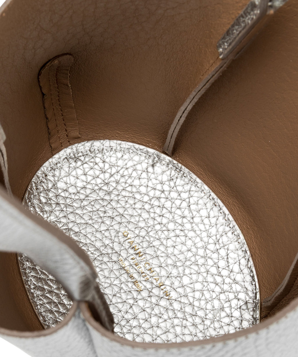 Gianni Chiarini Mini torebka ze skóry z węzłem