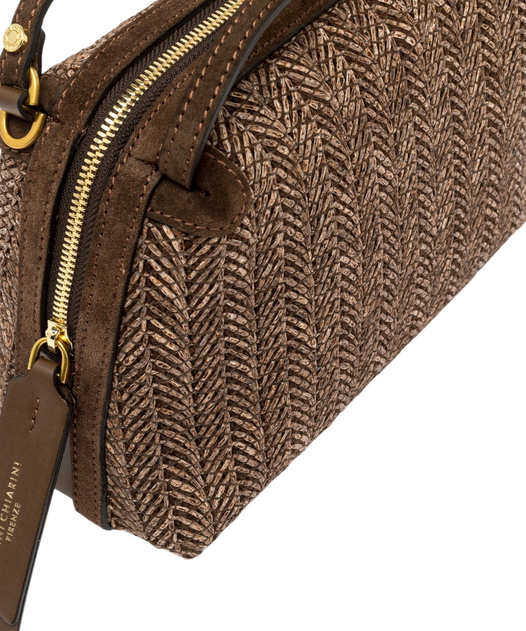 Gianni Chiarini Alifa straw and leather bag