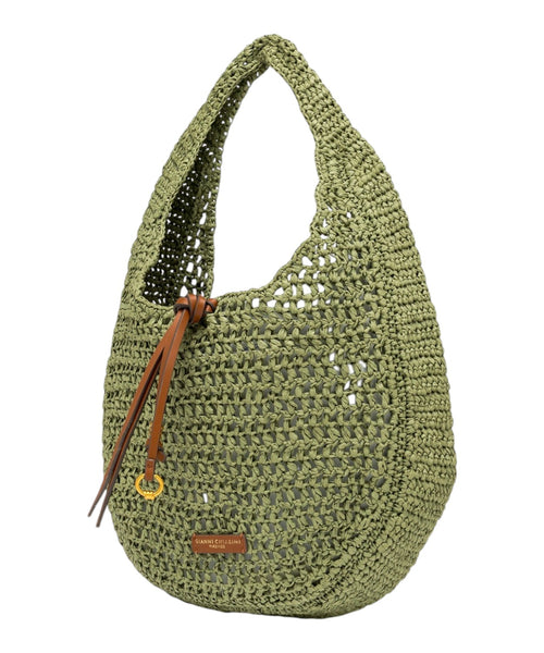 Borsa Nefeli Hobo Paglia Hæklet