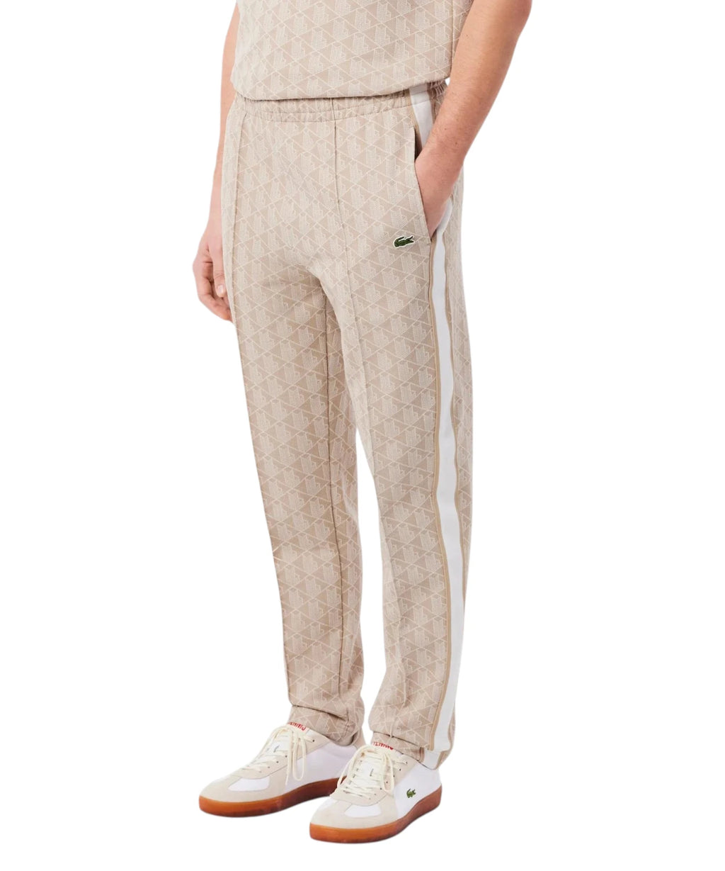 Tepláky Lacoste Monogram Béžové – Jogger Regular Fit