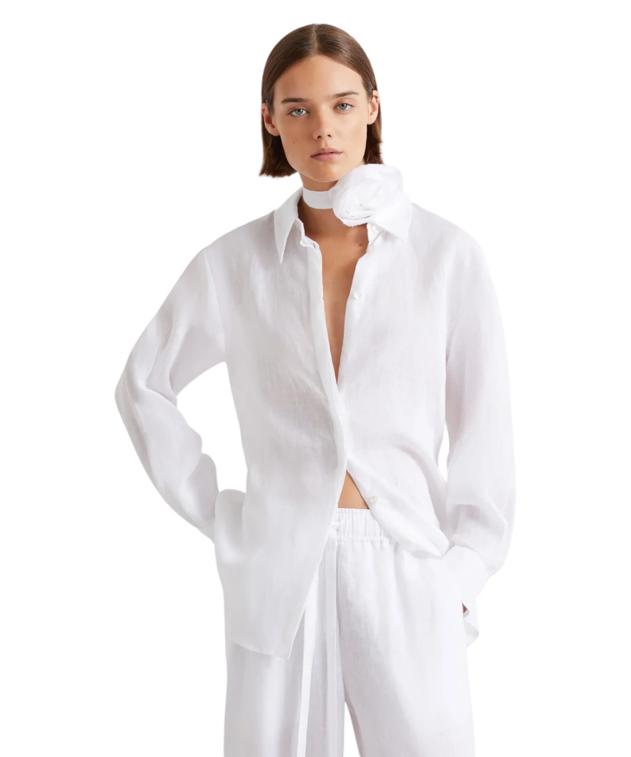 Camicia Marella EDITORE in Puro Lino con Sciarpina