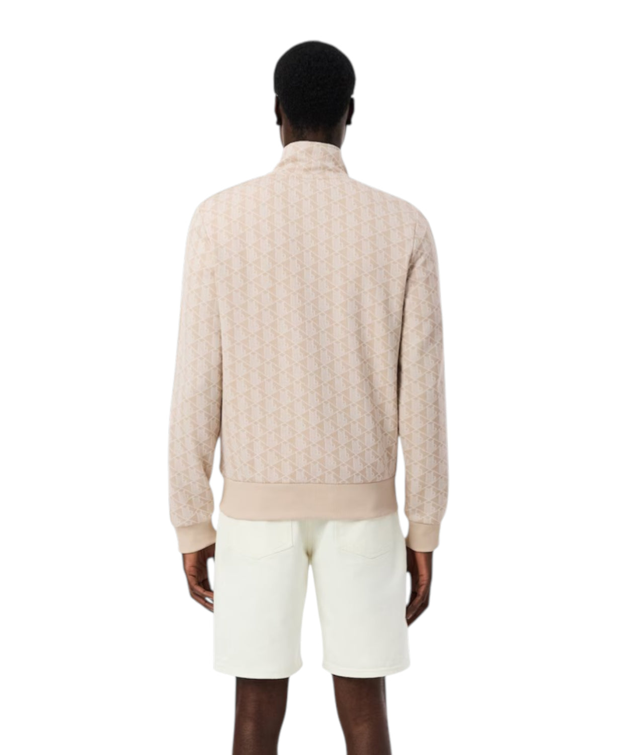 Felpa Lacoste Paris con Zip in Jacquard