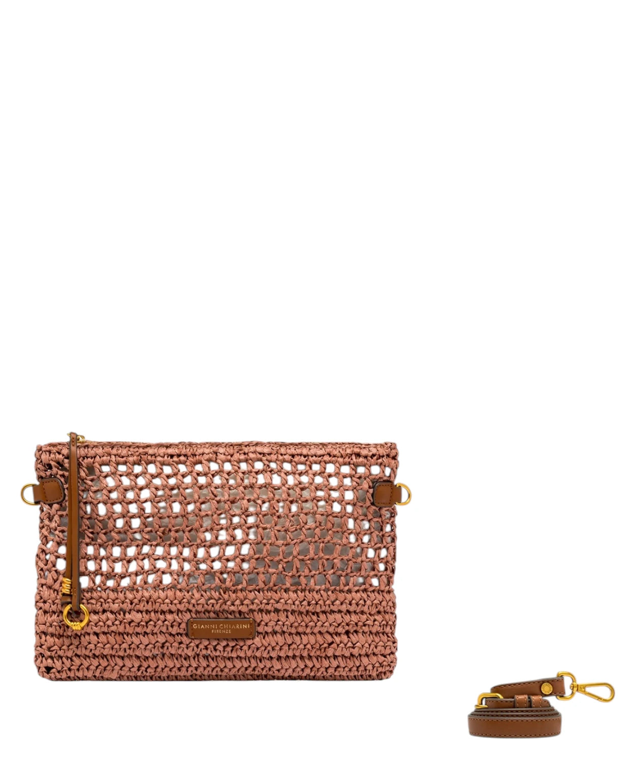 Gianni Chiarini Nefeli Pouch in Crochet Straw