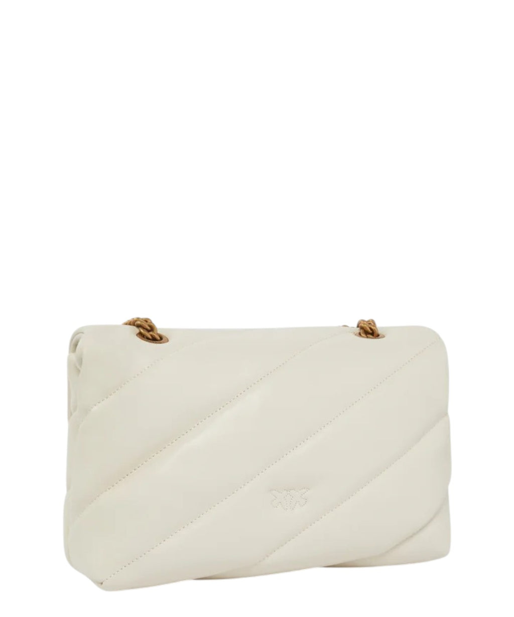 Borsa a Spalla in Pelle Nera con Catena