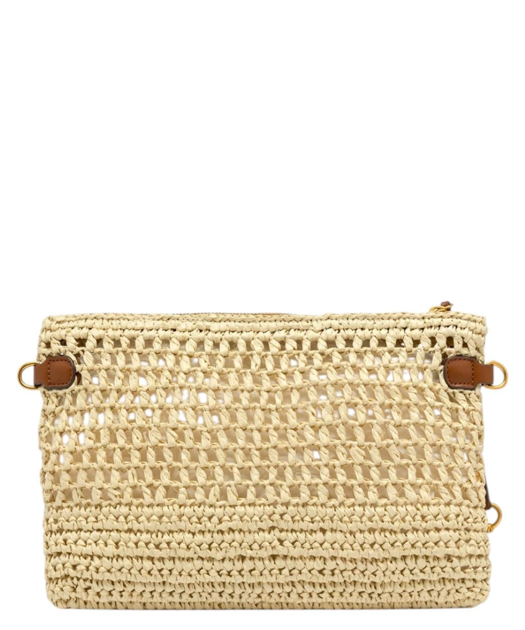 Gianni Chiarini Nefeli Pouch in Crochet Straw