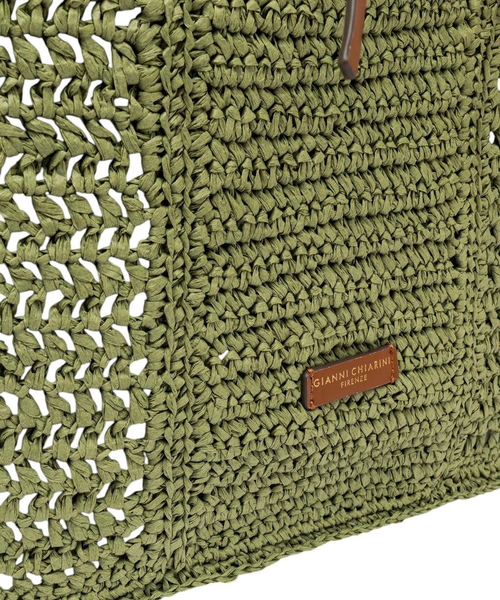 Gianni Chiarini Nefeli Straw Crochet Shopper